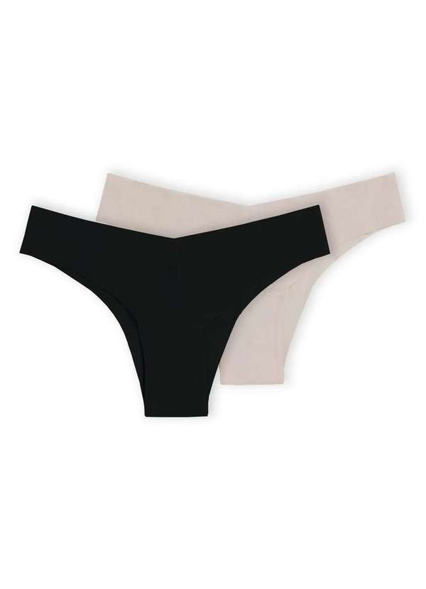 Hope - Kit com 2 Calcinhas Biquíni Hope 34850 Preto-Camurça