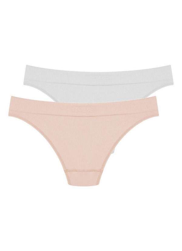 Hope - Kit com 2 Calcinhas Biquíni Hope 35010 Bege-Ballet-Branco 6