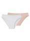Liz - Kit com 2 Calcinhas Biquíni Liz 50331 Blush-Sepia - variação: Branco-Sepia