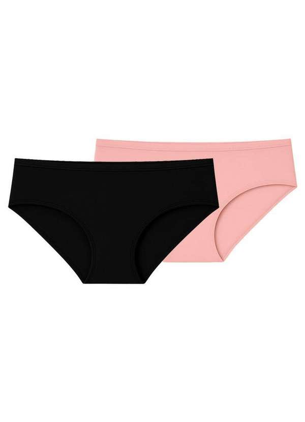 Liz - Kit com 2 Calcinhas Biquíni Liz 50376 Preto-Blush
