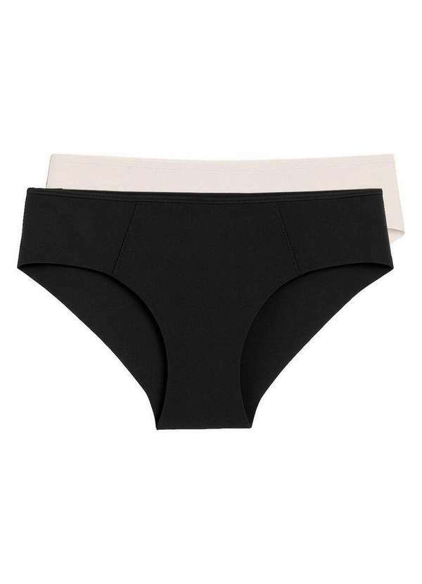 Liz - Kit com 2 Calcinhas Biquíni Liz 50391 Preto-Branco
