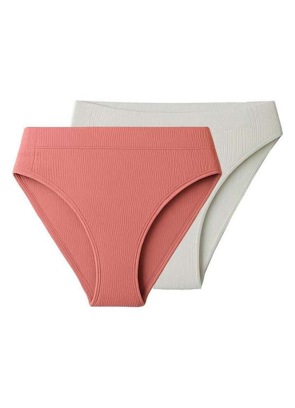 Liz - Kit com 2 Calcinhas Biquíni Liz 70303 Rosa-Mônaco-Natural