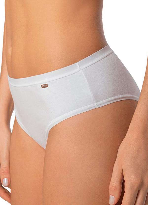 Lupo - Kit com 2 Calcinhas Biquíni Loba 40353-001 Plus Size Preto-Branco 4