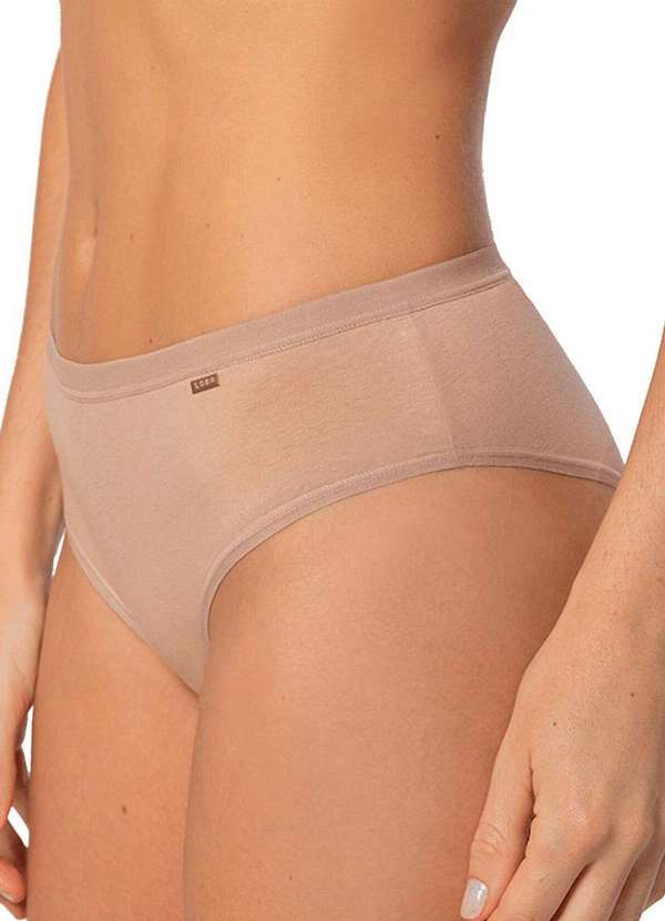 Lupo - Kit com 2 Calcinhas Biquíni Loba 40353-001 Plus Size Preto-Natural 4