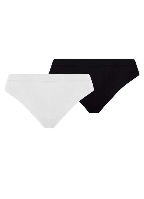 Lupo - Kit com 2 Calcinhas Biquíni Loba 40400-001 Branco-Preto 6