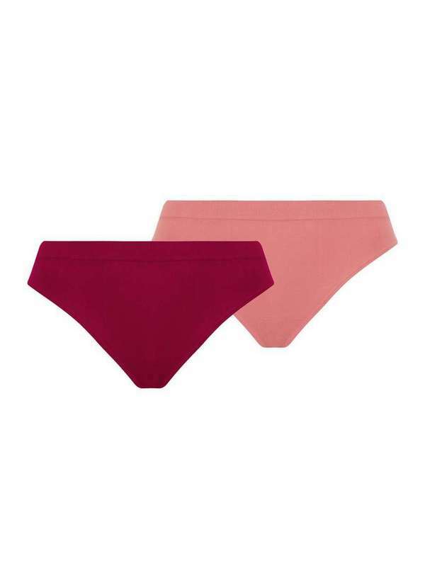 Lupo - Kit com 2 Calcinhas Biquíni Loba 40400-001 Cherry-Rosa-Glamour