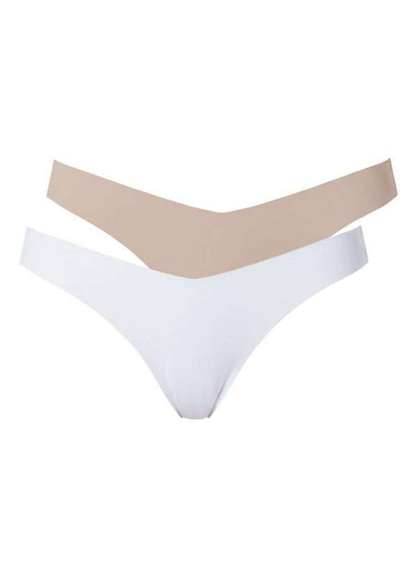 Trifil - Kit com 2 Calcinhas Biquíni Trifil 5460 0012-Branco-Macadâmia 6
