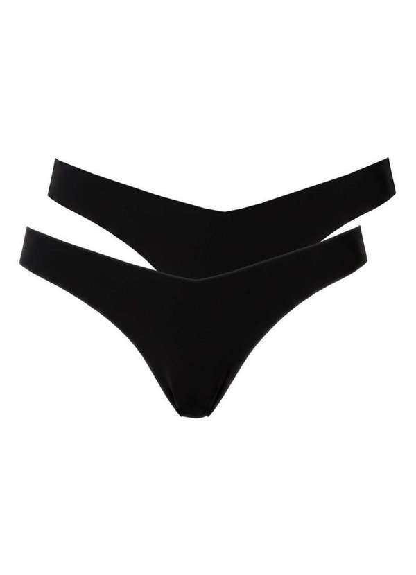 Trifil - Kit com 2 Calcinhas Biquíni Trifil 5460 0014-Preto-Preto