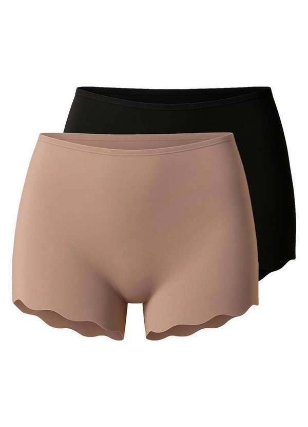 Liz - Kit com 2 Calcinhas Boxer Liz 54591 Sepia-Preto