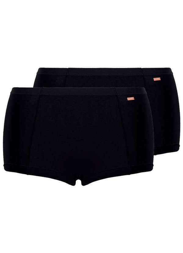 Lupo - Kit com 2 Calcinhas Boxer Loba 40356-001 Preto