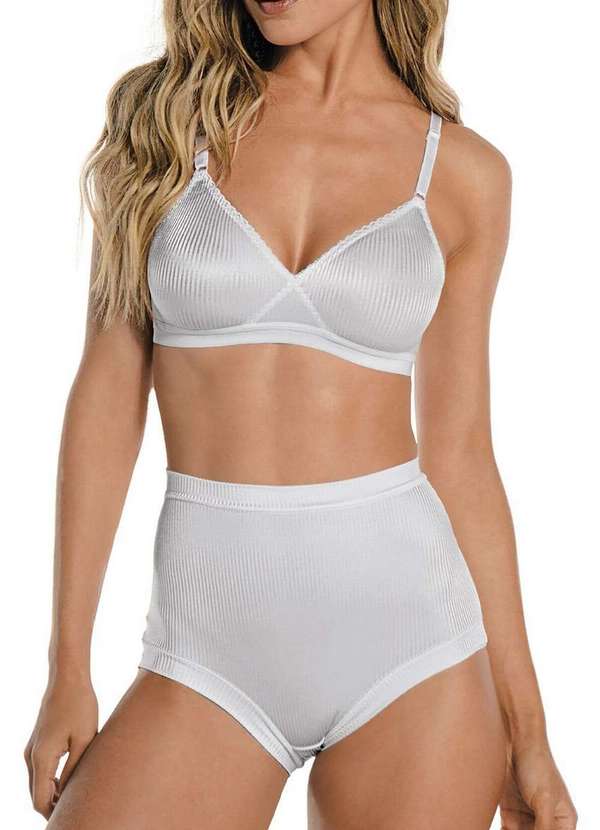 Demillus - Kit com 2 Calcinhas Demillus 26406 Branco 4