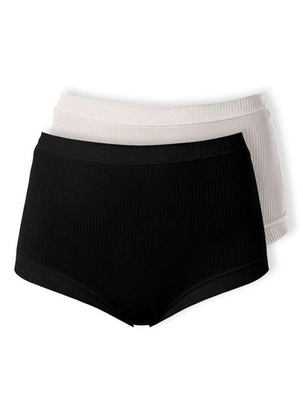 Demillus - Kit com 2 Calcinhas Demillus 26406 Preto-Branco