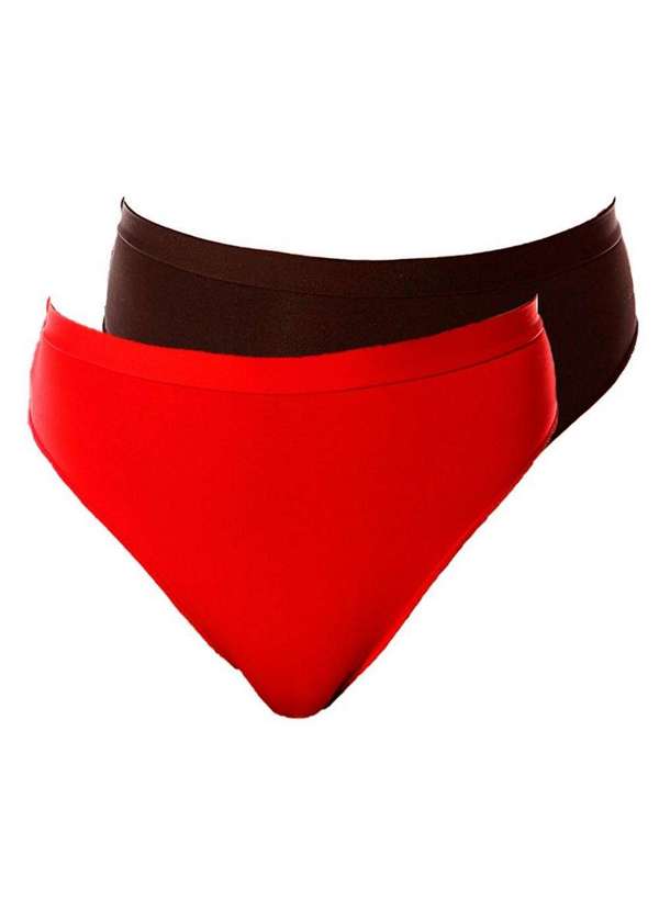 Demillus - Kit com 2 Calcinhas Demillus 26826 Colorido 06-Carmim 3