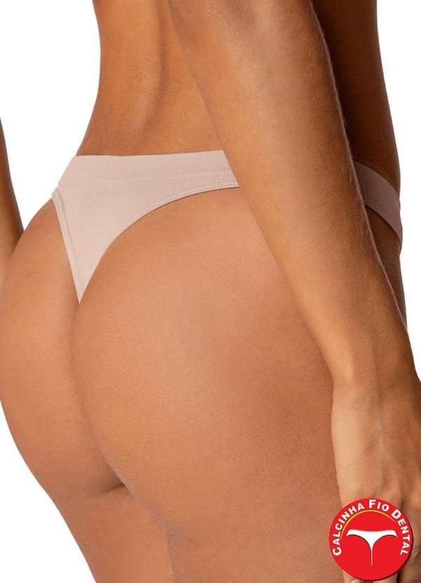 Lupo - Kit com 2 Calcinhas Fio Dental Loba 40600-001 Branco-Natural 4