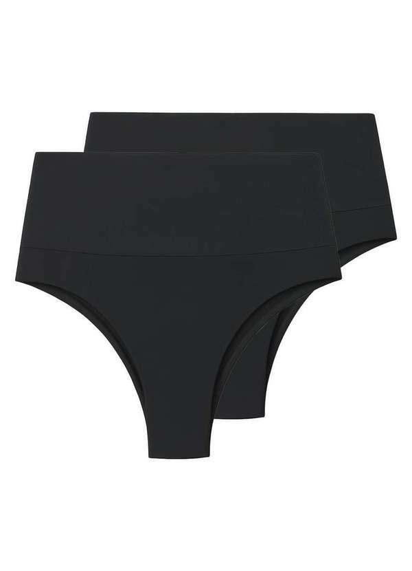 Liz - Kit com 2 Calcinhas Modeladora Fio Dental Liz 70381 Preto