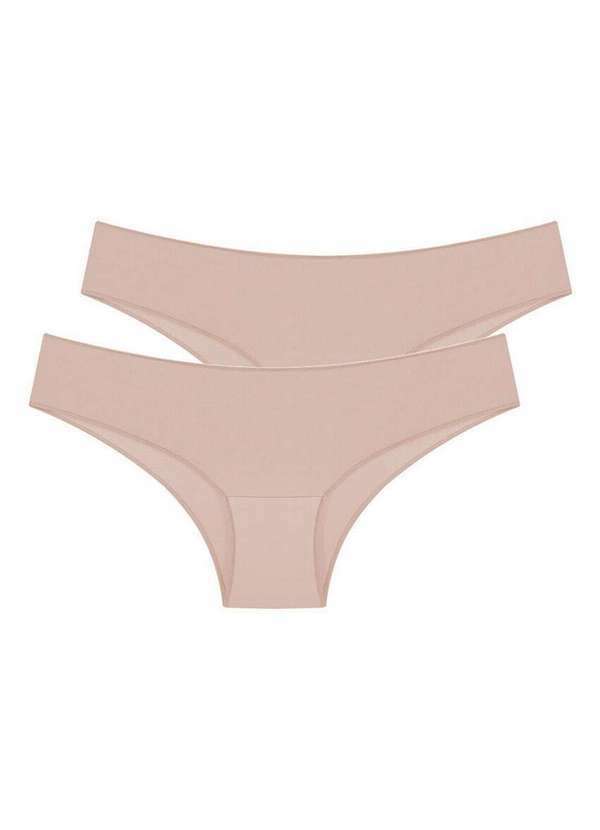 Bonjour - Kit com 2 Calcinhas Tanga Bonjour Ft38840 Bege-Essence