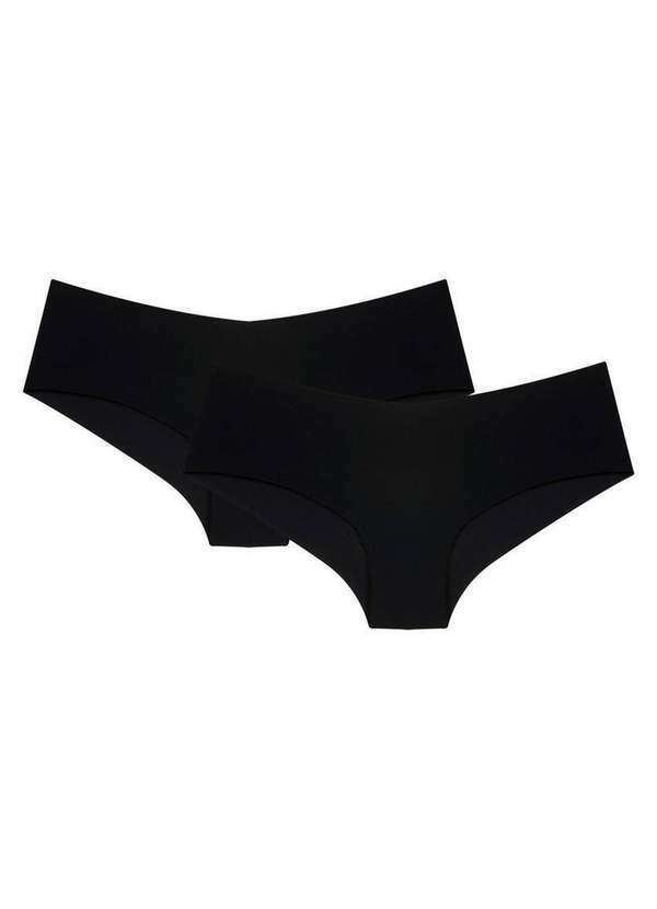 Bonjour - Kit com 2 Calcinhas Tanga Bonjour Kt38870 Ppt-Preta-Preta