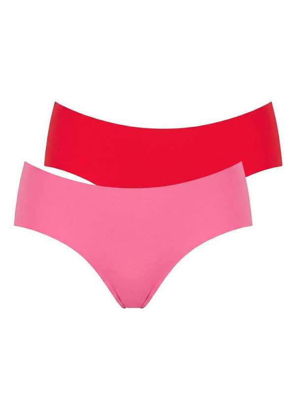 Bonjour - Kit com 2 Calcinhas Tanga Bonjour Kt38870 Rvp-Rosa-Vivo-Vermelho-Pop