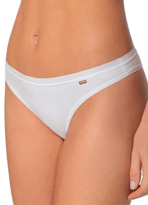 Lupo - Kit com 2 Calcinhas Tanga Loba 40354-001 Branco-Natural 2