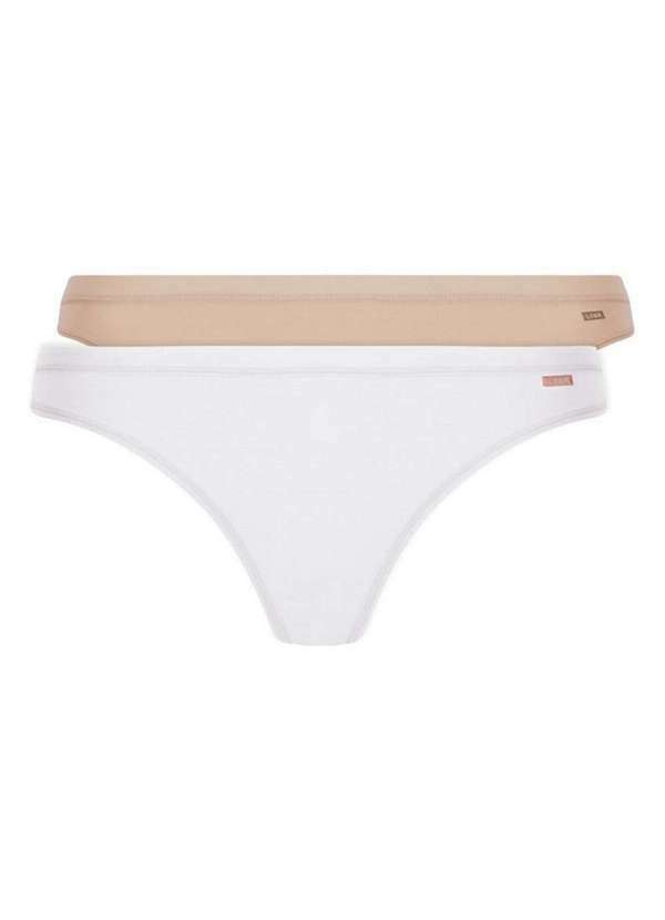 Lupo - Kit com 2 Calcinhas Tanga Loba 40354-001 Preto-Natural