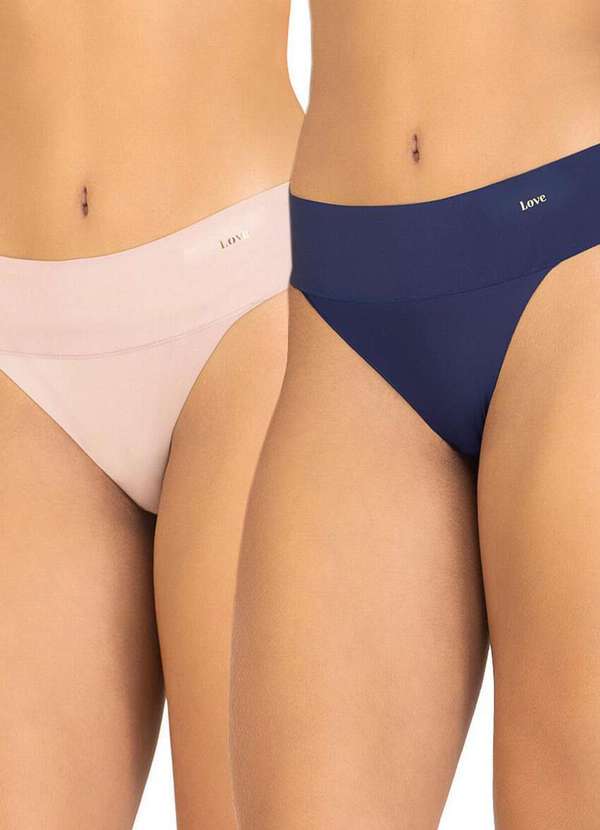 Love Secret - Kit com 2 Calcinhas Tanga Love Secret 840323 540-Chocolate-Sideral 2