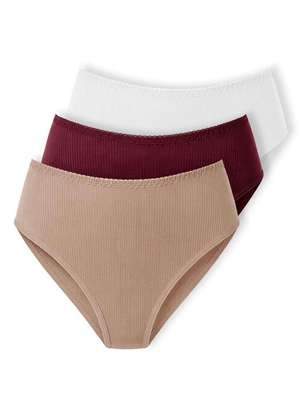 Kit com 3 Calcinhas Alta Abrupt Demillus 56096 - DEMILLUS