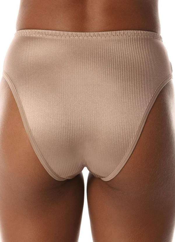 Demillus - Kit com 3 Calcinhas Alta Abrupt Demillus 56096 Bege-Rosado 3