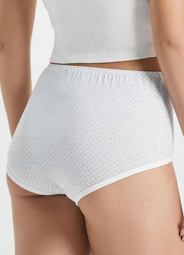 Hering - Kit com 3 Calcinhas Alta Hering 77ea 6m-Off-White-Azul-Marinho 3