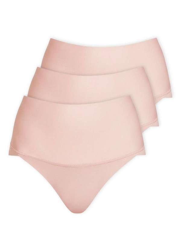 Hope - Kit com 3 Calcinhas Alta Hope 330850 Bege-Ballet