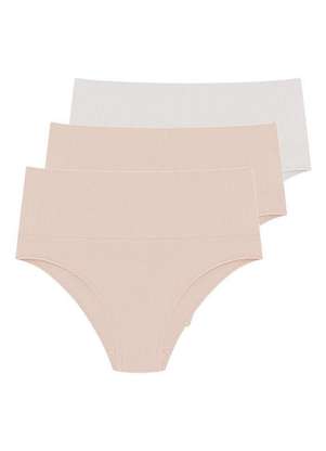 Kit com 3 Calcinhas Alta Hope 33110 - HOPE