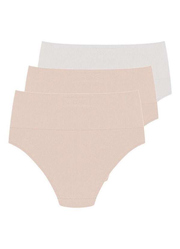 Hope - Kit com 3 Calcinhas Alta Hope 33110 Bege-Ballet-Branco 6
