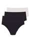 Hope - Kit com 3 Calcinhas Alta Hope 33110 Branco - variação: Preto-Branco
