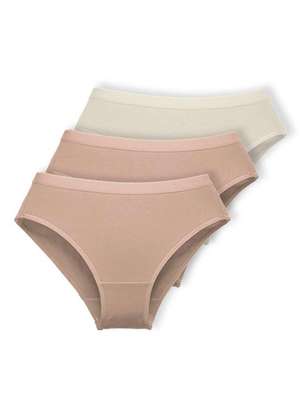 Kit com 3 Calcinhas Alta Lithos Demillus 26014/56014 - DEMILLUS