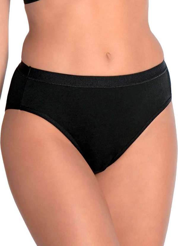 Demillus - Kit com 3 Calcinhas Alta Lithos Demillus 26014/56014 Preto 2