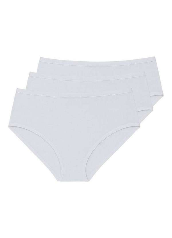 Liz - Kit com 3 Calcinhas Alta Liz 50330 Branco