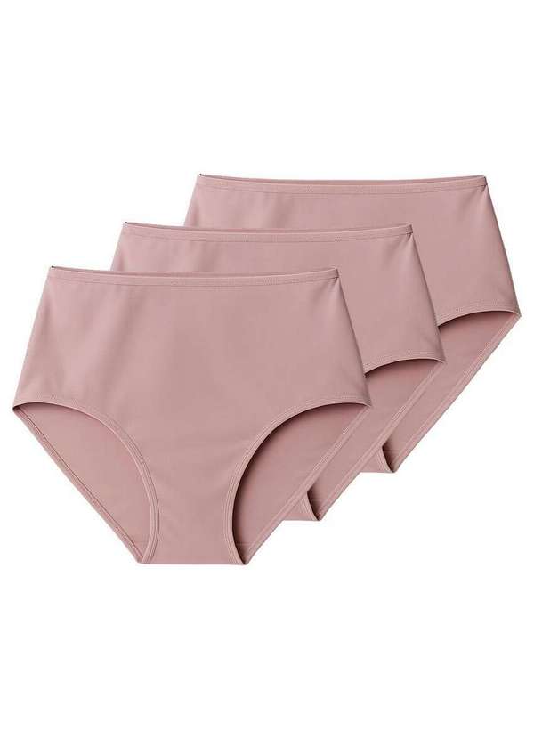 Liz - Kit com 3 Calcinhas Alta Liz 50370 Blush