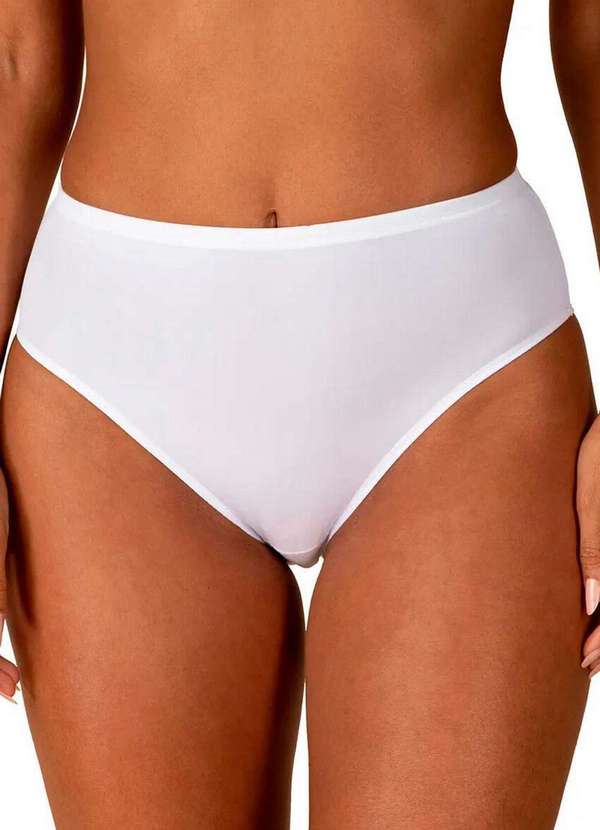 Liz - Kit com 3 Calcinhas Alta Liz 50370 Sepia-Branco 4