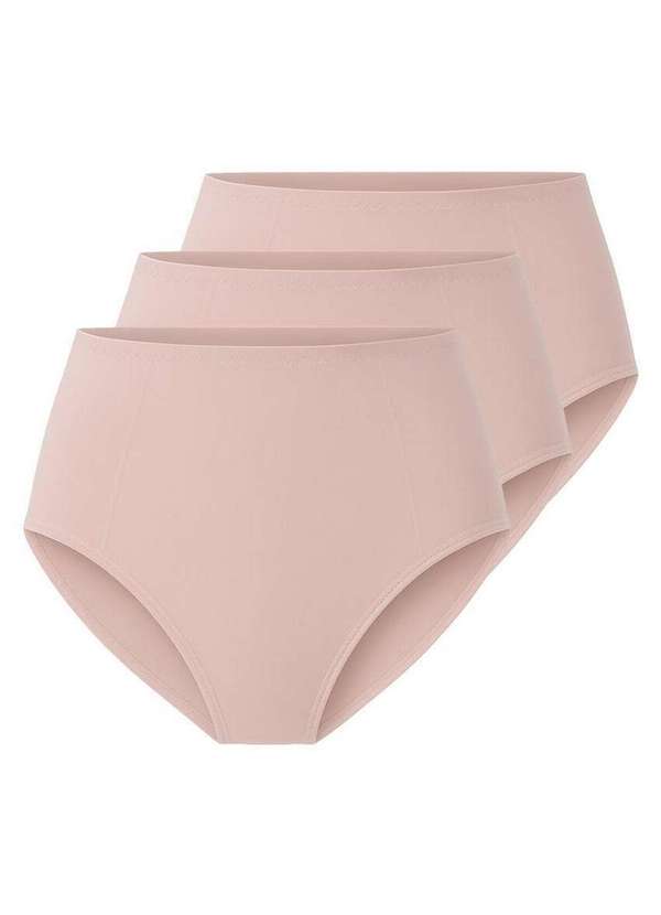 Liz - Kit com 3 Calcinhas Alta Liz 50390 Blush