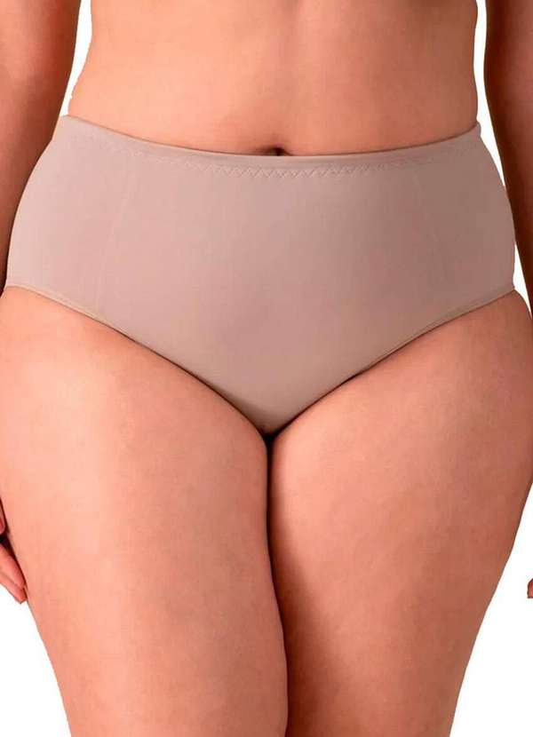 Liz - Kit com 3 Calcinhas Alta Liz 50390 Sepia-Branco 2