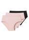 Liz - Kit com 3 Calcinhas Alta Liz 50398 Blush-Preto - variação: Blush-Preto