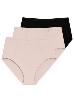 Kit com 3 Calcinhas Alta Liz 50590 - LIZ