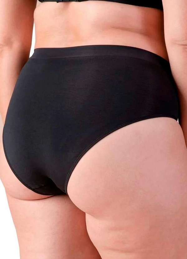 Liz - Kit com 3 Calcinhas Alta Liz 70220 Preto 3