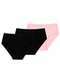 Liz - Kit com 3 Calcinhas Alta Liz 70220 Preto-Blush - variação: Preto-Blush