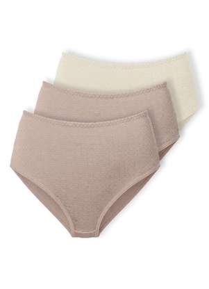 Kit com 3 Calcinhas Alta Nova Bibelô Demillus 57487 - DEMILLUS