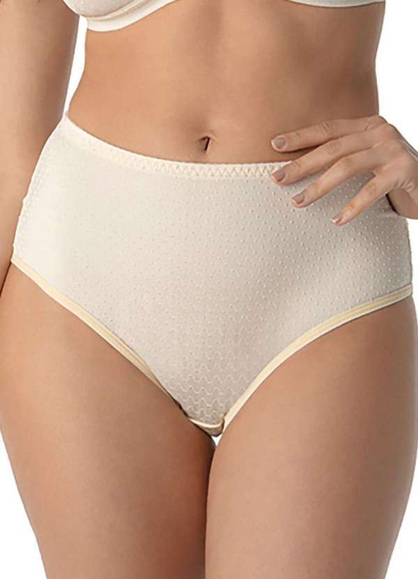 Demillus - Kit com 3 Calcinhas Alta Nova Bibelô Demillus 57487 Bege-Rosado-Pérola 4