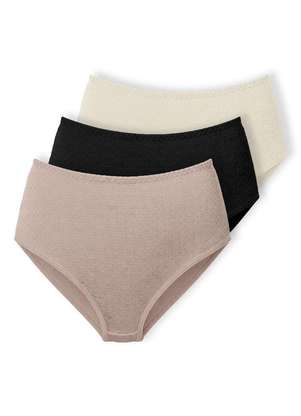 Kit com 3 Calcinhas Alta Nova Bibelô Demillus 57487 - DEMILLUS