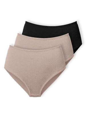 Kit com 3 Calcinhas Alta Nova Bibelô Demillus 57487 - DEMILLUS