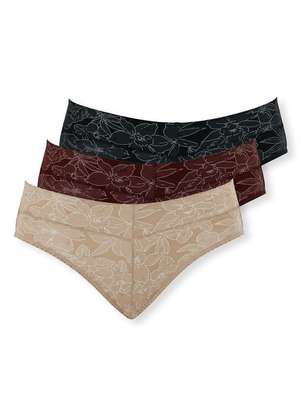 Kit com 3 Calcinhas Alta Olimpo Demillus 26639 - DEMILLUS