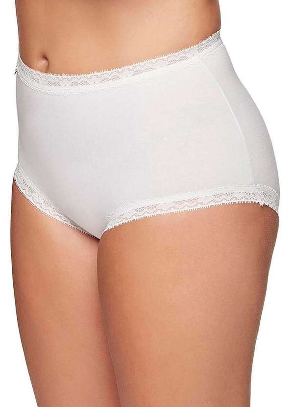 Triumph - Kit com 3 Calcinhas Alta Star Max Triumph 24649 Branco-Mink 4