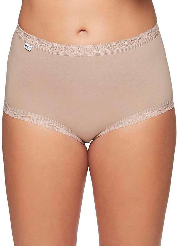 Triumph - Kit com 3 Calcinhas Alta Star Max Triumph 24649 Branco-Mink 5